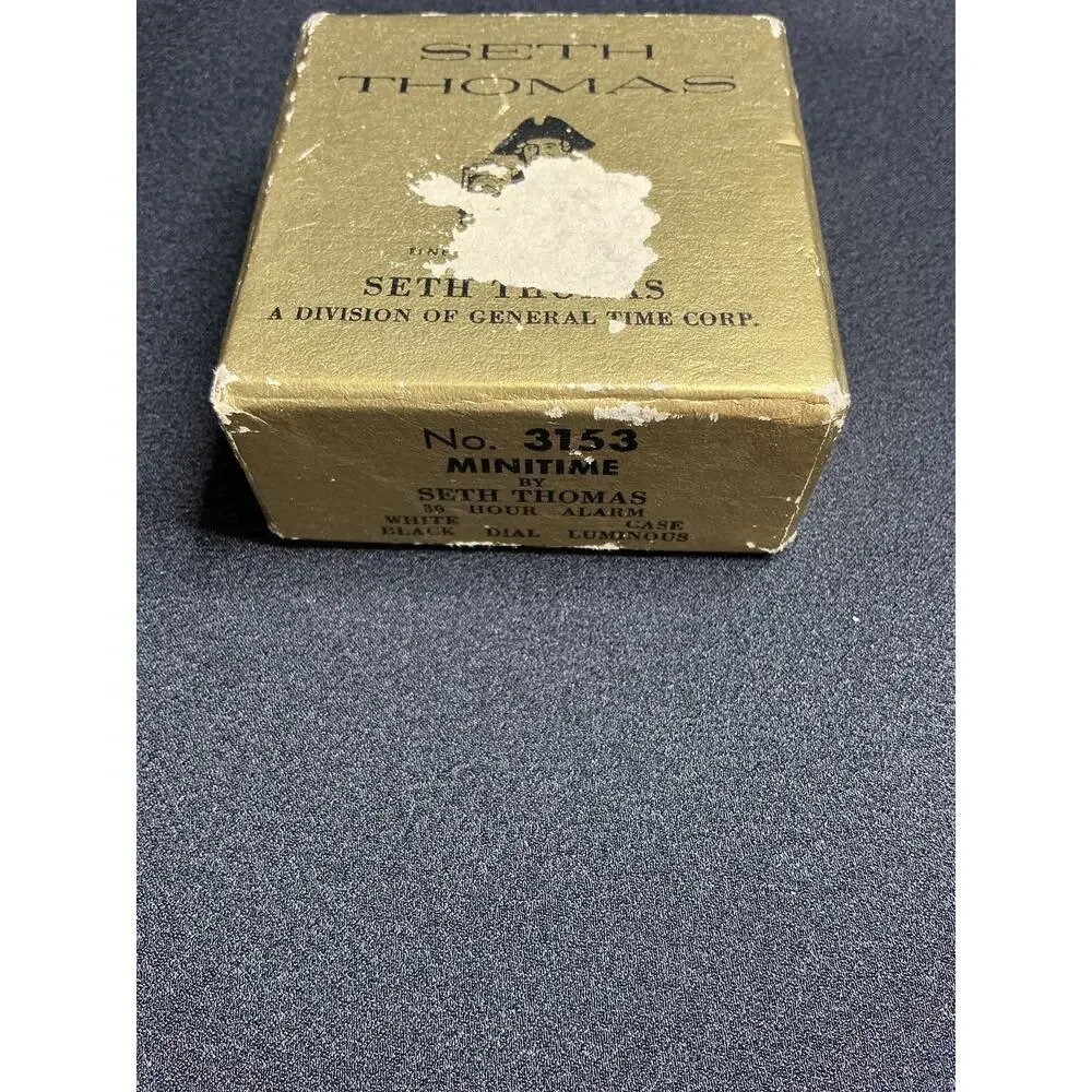 Vintage Seth Thomas 30 Hour Alarm Clock-Original Tags and Box